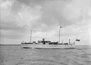 The Solent Prints: The 85 ton motor yacht Aldic under way, 1936. Creator: Kirk & Sons of Cowes