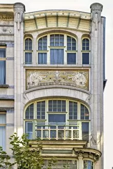 Cauchie Gallery: 9-15 Avenue Albert Giraud, Schaerbeek, Brussels, Belgium, (1910), c2014-c2017. Artist