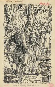 Folk Life Prints: 9.- Fire, 1936. Creator: Andrej Kovacik