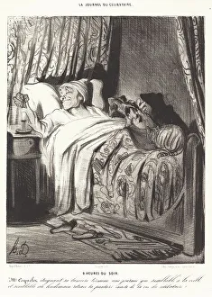 Snuffer Prints: 9 heures du soir, 1839. Creator: Honore Daumier