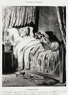 Bachelor Prints: 9 heures du soir, 1839. Creator: Honore Daumier