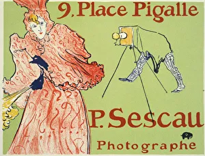 9, Place Pigalle, P. Sescau Photographe (Poster), 1894. Artist: Henri de Toulouse-Lautrec