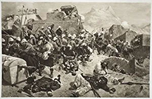 Highlander Prints: 92nd Highlanders and 2nd Gurkhas storming Gaudi Mullah Sahibdad, Afghanistan, 1901