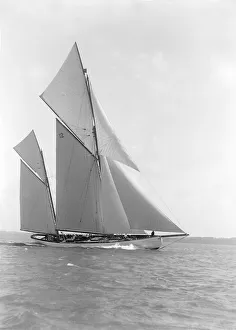 Ketch Prints: The 96 ft ketch Julnar, 1911. Creator: Kirk & Sons of Cowes