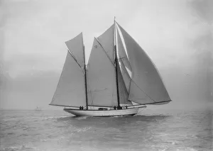 William Fife Prints: The 96 ft ketch Julnar, 1912. Creator: Kirk & Sons of Cowes