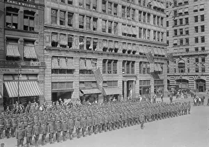 Defensive Prints: 9th Coast Defence in Union Sq. between c1915 and c1920. Creator: Bain News Service