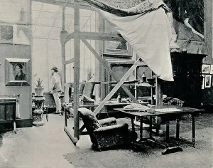 Besnard Prints: A. Besnard in his Studio, c1897