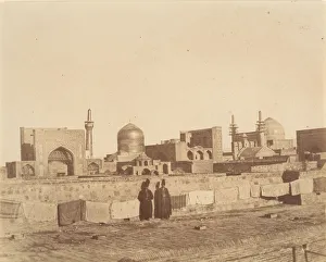 Pesce Collection: [A General View of MESHED from the roof of a hamam.], 1840s-60s