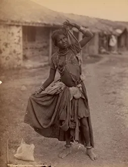 Bracelets Prints: [A Gypsy Dancing-Girl, Kathiawar], ca. 1915. Creator: E. Taurines