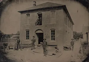 Builder Prints: A. S. Howard Building Under Construction, 1885. Creator: Unknown
