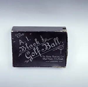 Golf Ball Prints: A1 Black Golf Ball, 1894. Artist: Gutta Percha Co