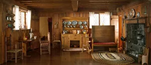 A1: Massachusetts Living Room and Kitchen, 1675-1700, United States, c. 1940
