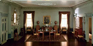 Applied Arts American Prints: A10: Massachusetts Dining Room, 1795, United States, c. 1940