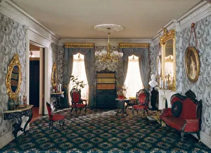 New York Prints: A15: New York Parlor, 1850-70, United States, c. 1940. Creator: Narcissa Niblack Thorne