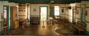 Tiny Prints: A18: Shaker Living Room, c. 1800, United States, c. 1940