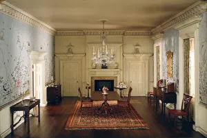 Applied Arts American Prints: A20: Virginia Dining Room, 1758, United States, c. 1940. Creator: Narcissa Niblack Thorne