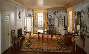 Curtains Collection: A6: New Hampshire Dining Room, 1760, United States, c. 1940