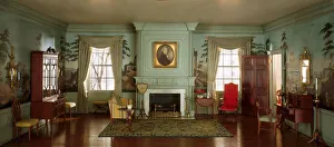 Parlor Prints: A9: Massachusetts Parlor, 1818, United States, c. 1940. Creator: Narcissa Niblack Thorne