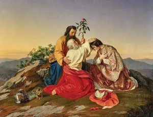Wise Men Prints: Aaron blesses Eleazar. Creator: Weidlich, Adolf (1816-1885)