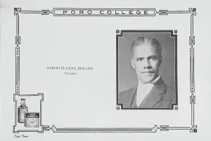 Poro College Prints: Aaron Eugene Malone; President, 1922. Creator: Unknown
