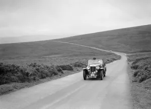 AB Langleys MG Magnette competing at the MCC Torquay Rally, July 1937. Artist: Bill Brunell