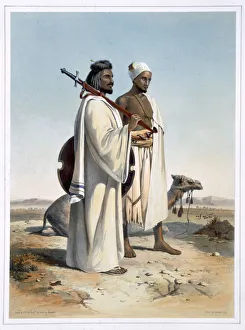 Nomadic Prints: The Ababda, nomads of the eastern Thebaid Desert, 1848. Artist: Freeman