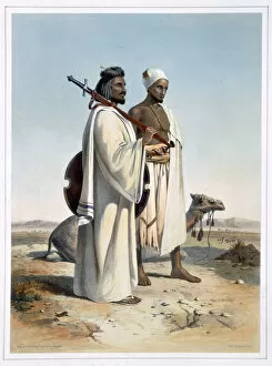 Achille Constant Theodore Emile Gallery: The Ababda, nomads of the eastern Thebaid Desert, 1848. Artist: Freeman