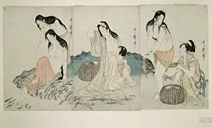 Breast Gallery: Abalone Divers, Japan, c. 1797 / 98. Creator: Kitagawa Utamaro