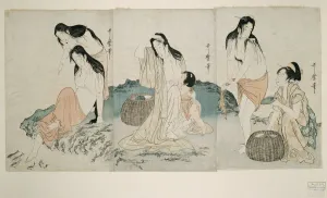 Childcare Collection: Abalone Divers, Japan, c. 1797 / 98. Creator: Kitagawa Utamaro