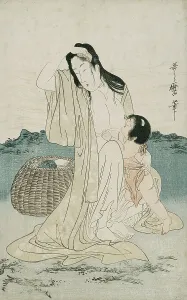 Multitasking Prints: Abalone Divers, Japan, c. 1797/98. Creator: Kitagawa Utamaro