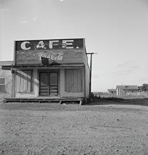 Coke Prints: Abandoned cafe in Carey, Texas, 1937. Creator: Dorothea Lange