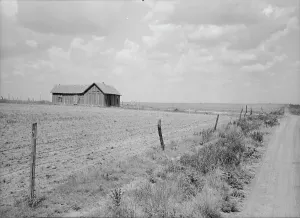 Deserted Prints: Abandoned farm on the edge of the Great Plains