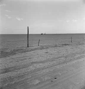 Deserted Prints: Abandoned farm on the high plains, Texas County, Oklahoma, 1938. Creator: Dorothea Lange