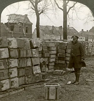 Images Dated 9th April 2009: Abandoned German ammunitions near Cambrai, World War I, 1914-1918.Artist