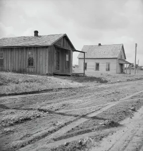 Deserted Prints: Abandoned house in Carey, Texas, 1937. Creator: Dorothea Lange