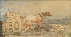 Carthorse Collection: Abandoned: Marshes of the Danube, before 1887. Creator: Christian Adolf Schreyer
