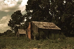 Lonely Gallery: Abandoned shacks, vicinity of Beaufort, S.C. 1939. Creator: Marion Post Wolcott