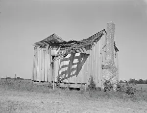 Mississippi United States Of America Prints: Abandoned tenant cabin of the Mississippi Delta, 1937. Creator: Dorothea Lange