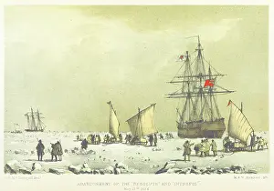 Lumber Prints: Abandonment of the Resolute and Intrepid, May 15th 1854, (1857). Creator: M & N Hanhart