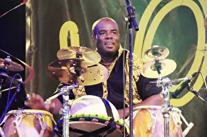 Drumkit Gallery: Abass Dodoo, Love Supreme Jazz Festival, Glynde Place, East Sussex, 2015. Artist: Brian O Connor