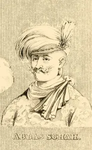 Neckscarf Prints: Abbas Schah, (1571-1629), 1830. Creator: Unknown