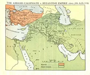Persian Gulf Asia Gallery: The Abbasid Caliphate v. Byzantine Empire, circa 786 A.D. c1915. Creator: Emery Walker Ltd