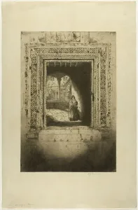 Dy Cameron Prints: The Abbazia, Venice, 1900. Creator: David Young Cameron