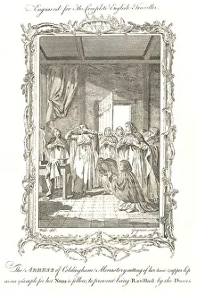 Disfigured Prints: Abbess of Coldingham StAebbe the younger semi-mythological Abbess 870AD. Artist: Grignion