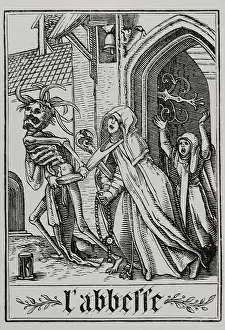 Doors Prints: The Abbess visited by Death from 'The Dance of Death'