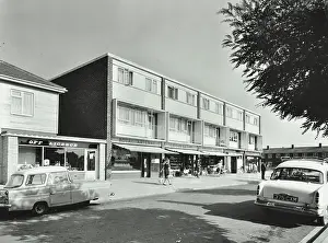 Greenwich Prints: Abbey Estate, Woolwich: blocks of flats and shops, c1960s. Creator: Unknown