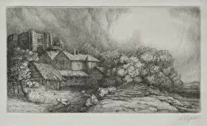19th 20th Century Gallery: The Abbey Farm (La Ferme de labbaye). Creator: Alphonse Legros (French, 1837-1911)