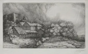 Alphonse Legros French Prints: The Abbey Farm (La Ferme de labbaye). Creator: Alphonse Legros (French, 1837-1911)