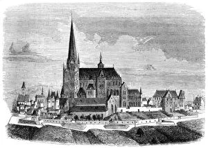 Images Dated 6th November 2007: Abbey of Saint-Denis, late 16th century (1849)