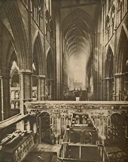 The Abbeys Grand Interior: Looking West from the Chapel of the Confessor, c1935